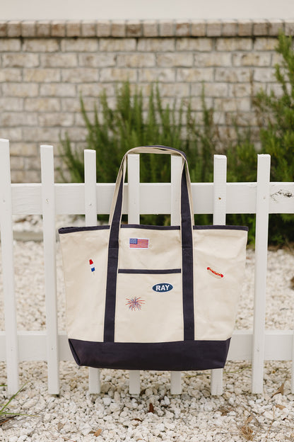 USA Ray Canvas Tote Bag