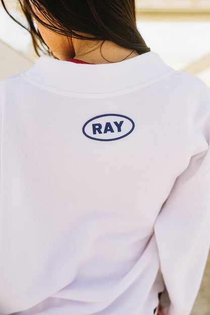 Banded Mock Neck Sweatshirt