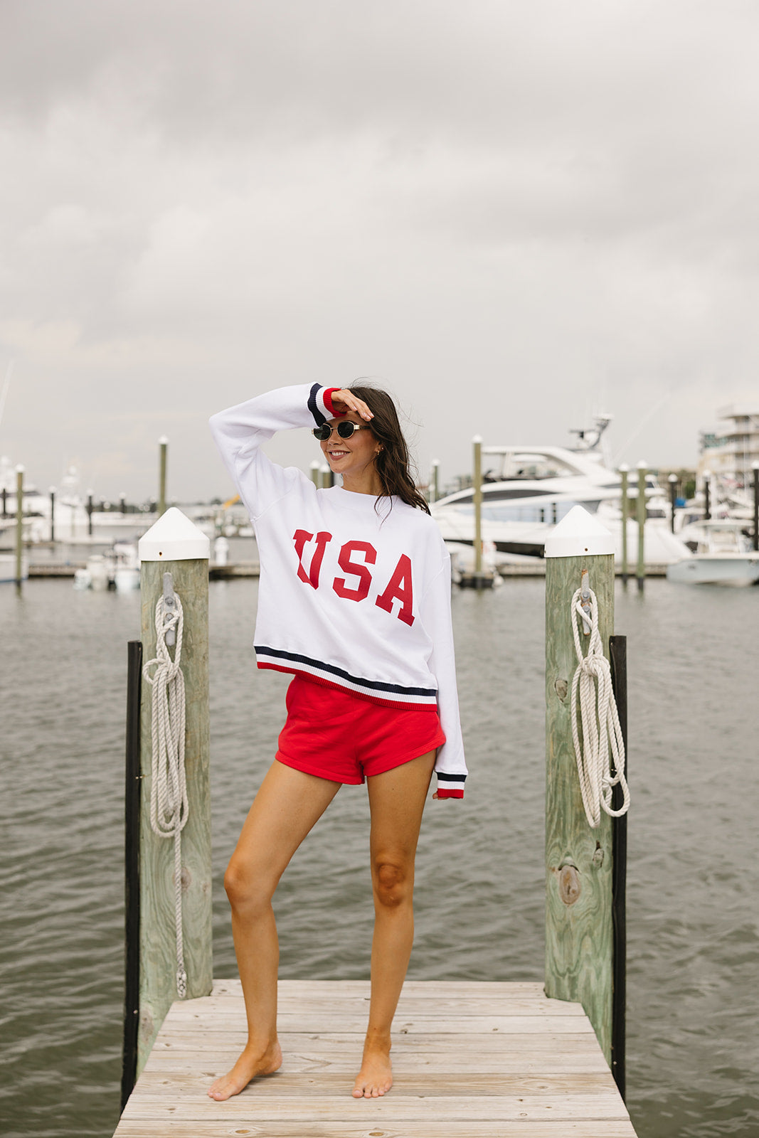 Banded Mock Neck Sweatshirt