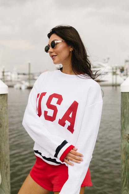 Banded Mock Neck Sweatshirt